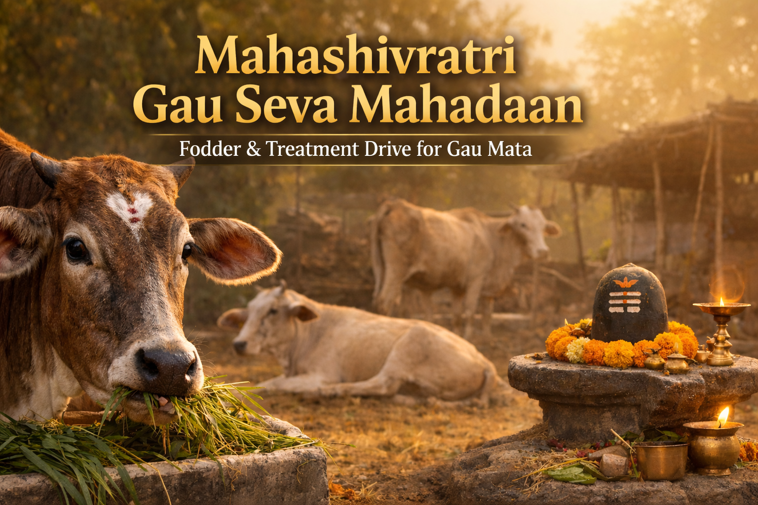 Mahashivratri Gau Seva Mahadaan — Fodder & Treatment Drive for Gau Mata