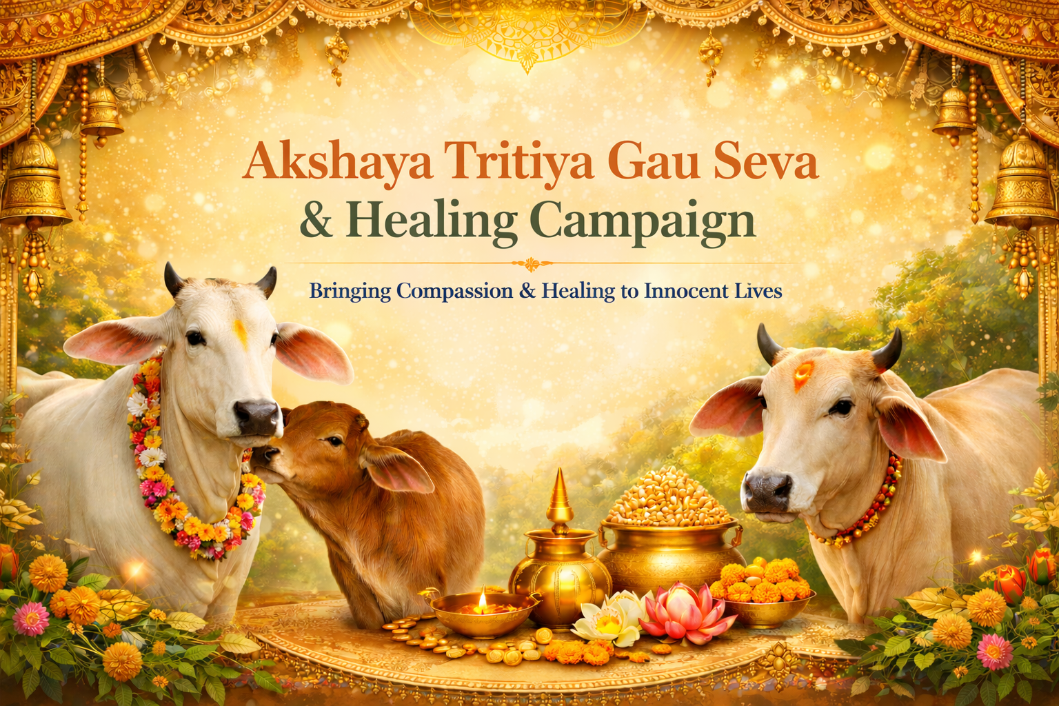 Golden Blessings of Compassion: Akshaya Tritiya Gau Seva & Healing Drive