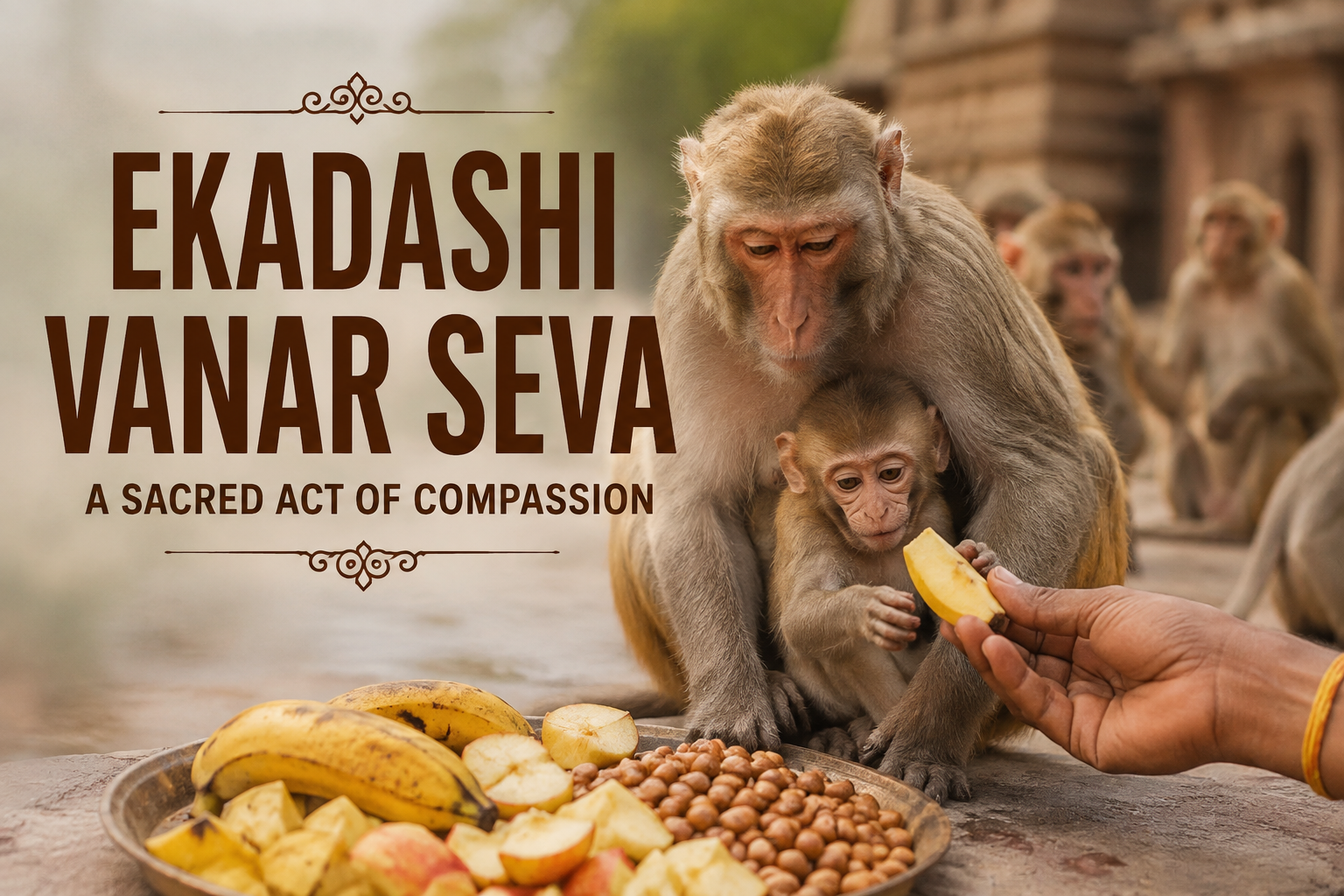 Ekadashi Vanar Seva – A Sacred Act of Compassion